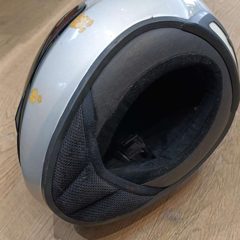 Genuine BMW motorcycle helmet with bag - some minor scuff marks