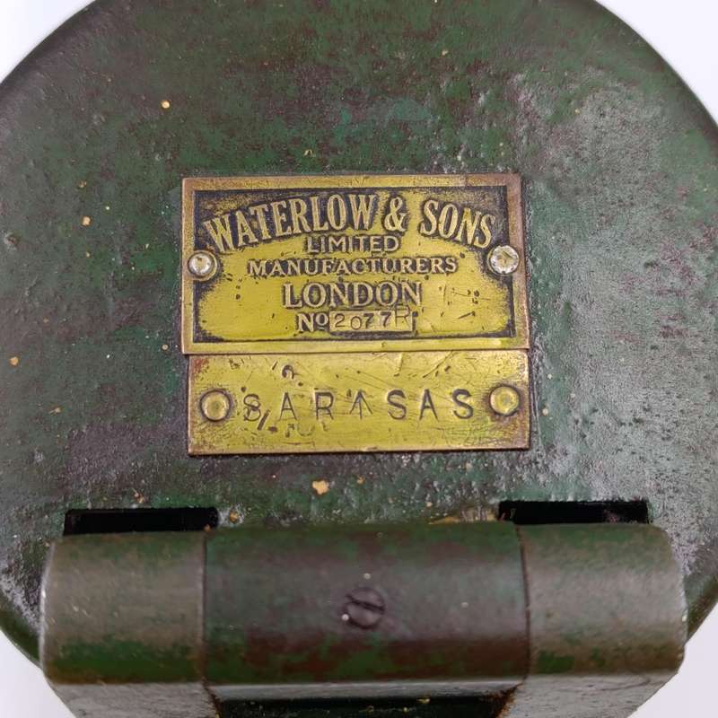 Vintage SA Railways ticket dating press by Waterlow and Sons - with SAR-SAS marking