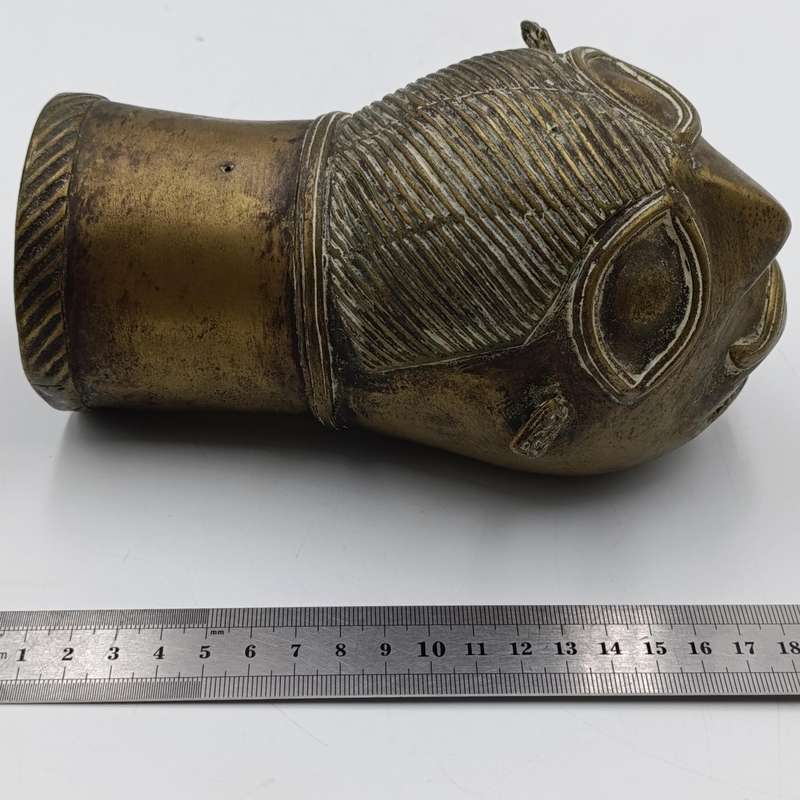 Pair of Indian Palanquin Finial 18th century bronze pole ends Rarely seen
