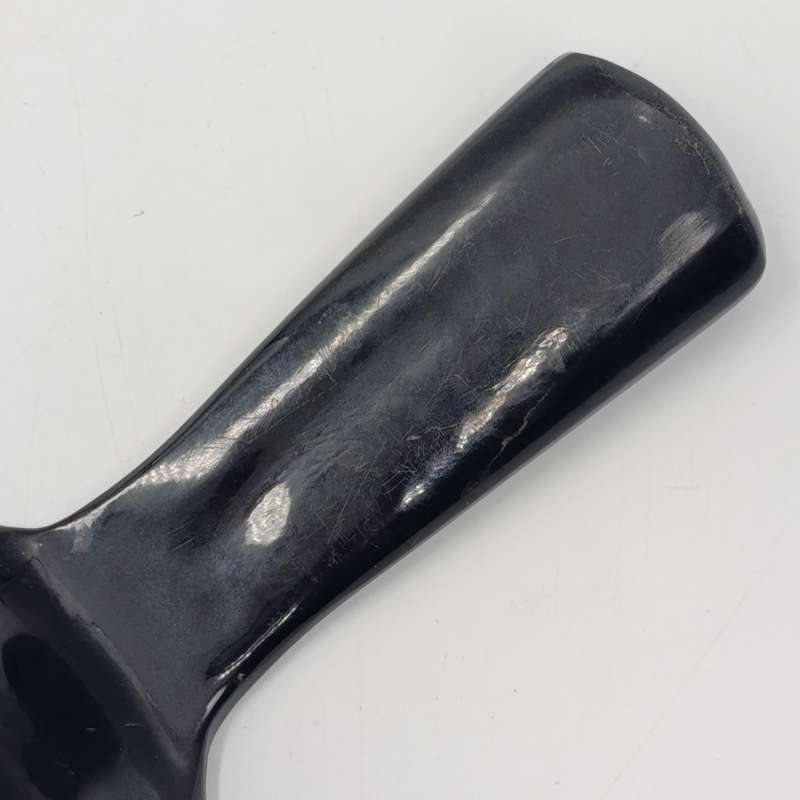 Vintage Salad spoon made from horn with mother of pearl insert