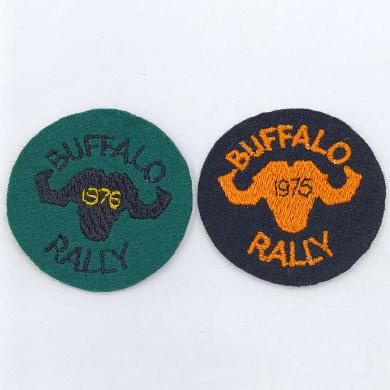 Buffalo Rally Patches for 1975 and 1976 - original