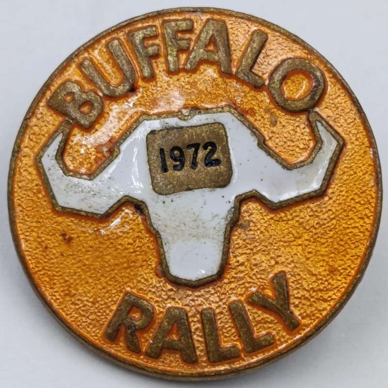 Buffalo Rally 1972, 75 and 77 metal badges