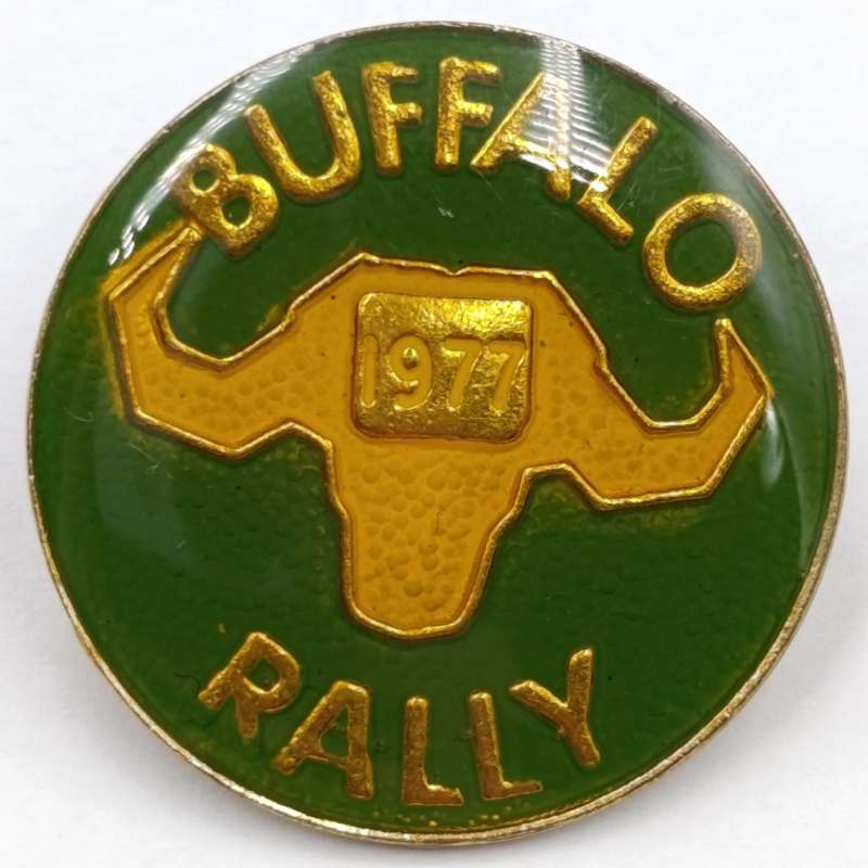 Buffalo Rally 1972, 75 and 77 metal badges