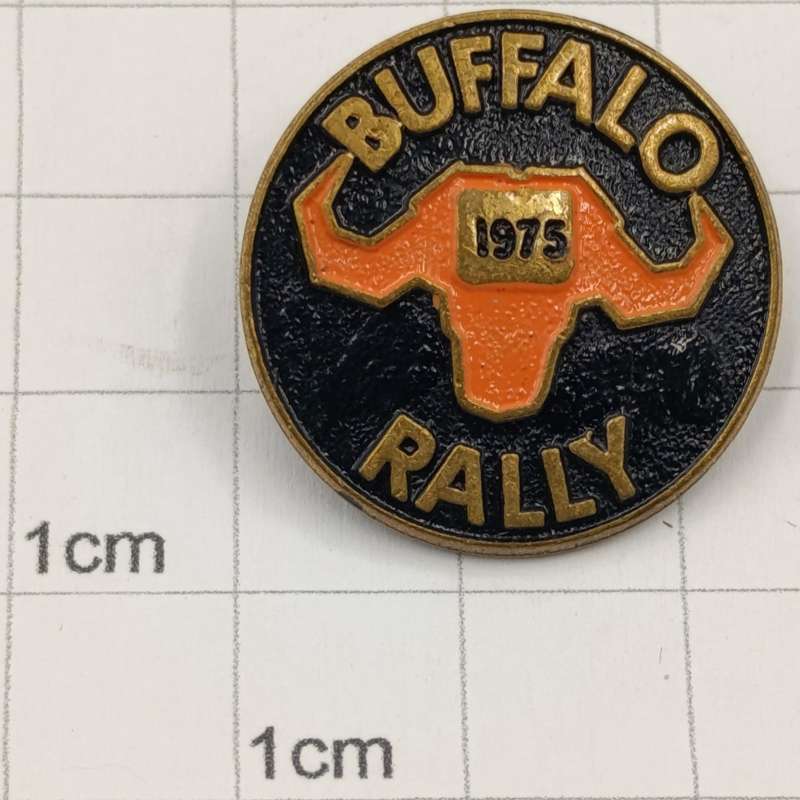 Buffalo Rally 1972, 75 and 77 metal badges