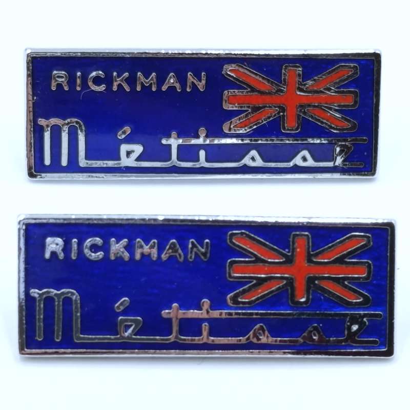 Cafe Racer Richman Metisse motorcycle badges pair