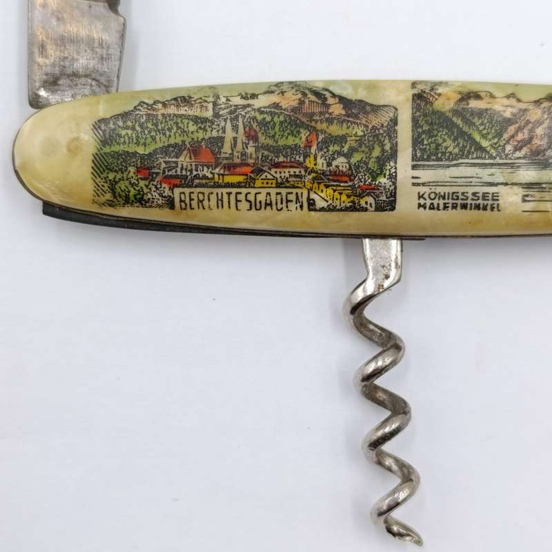 Vintage German pocket knife with pictures of towns