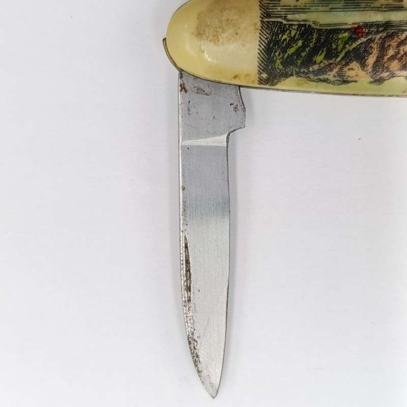Vintage German pocket knife with pictures of towns