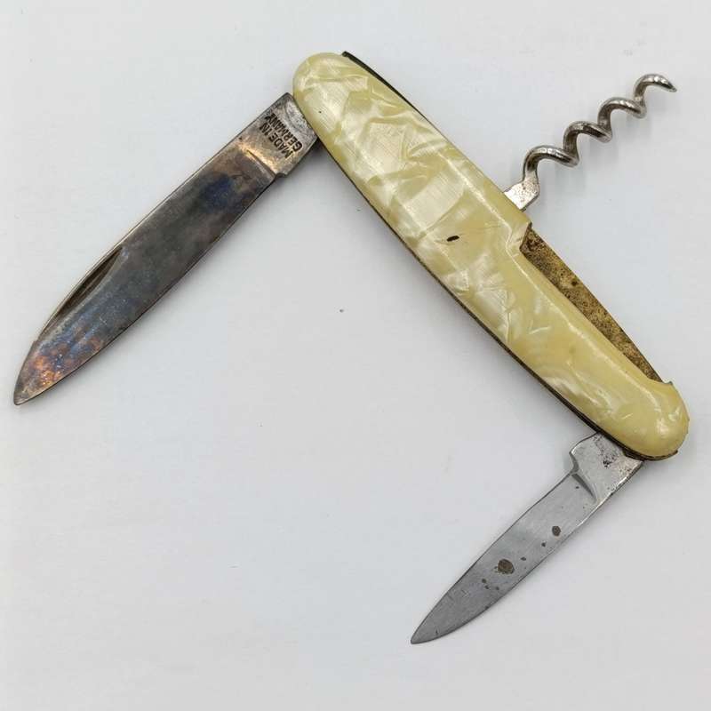 Vintage German pocket knife with pictures of towns