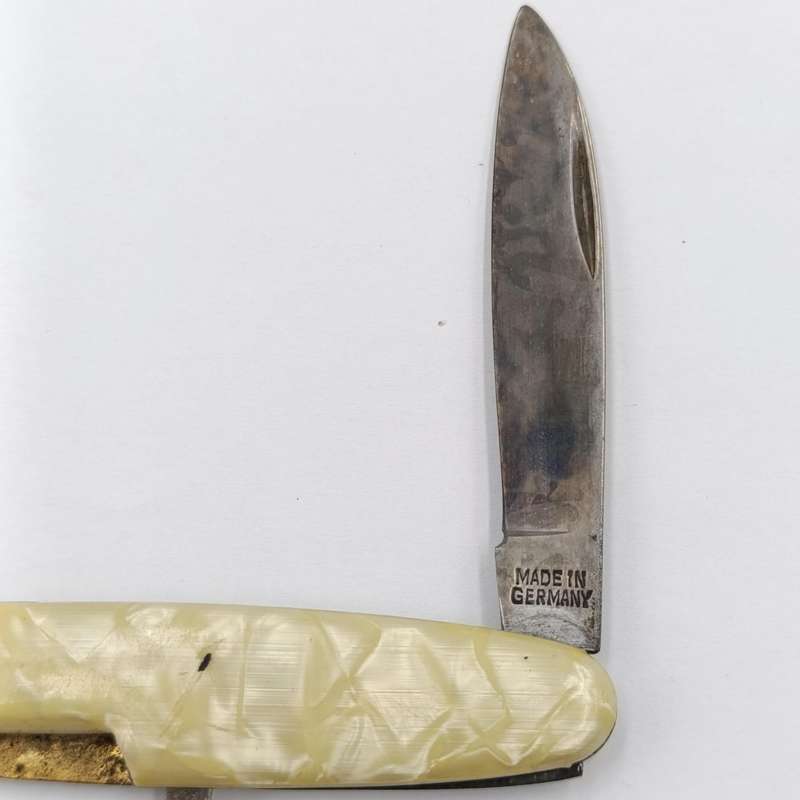 Vintage German pocket knife with pictures of towns