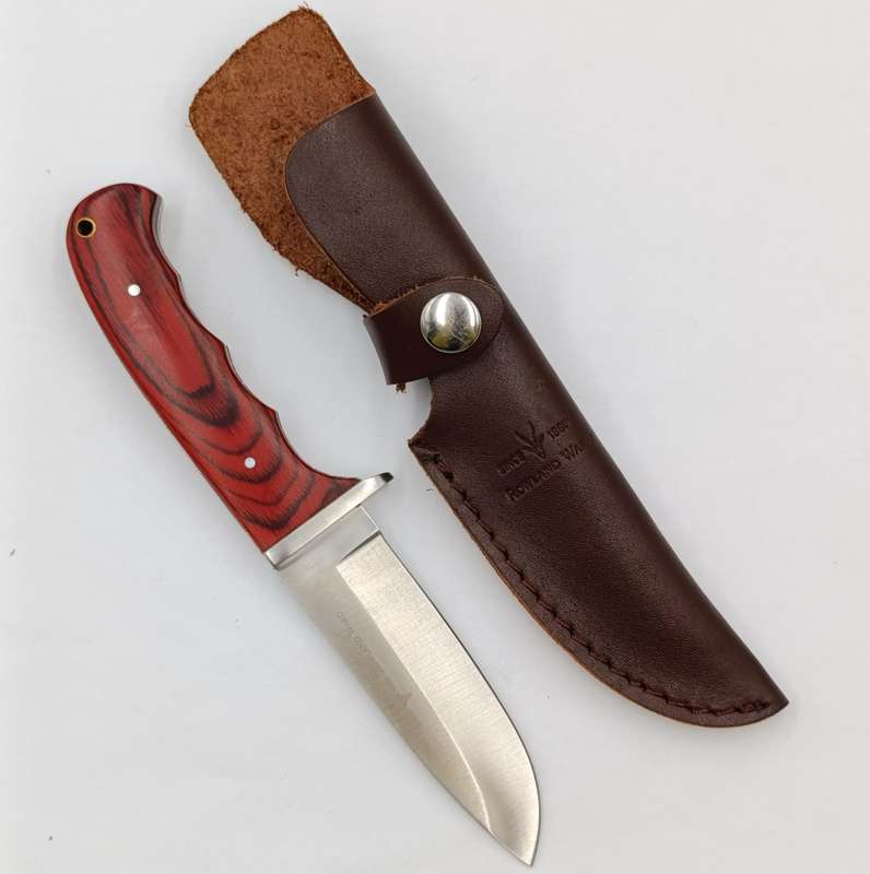 Rowland Ward Forest Hunter fixed blade dagger with leather sheath