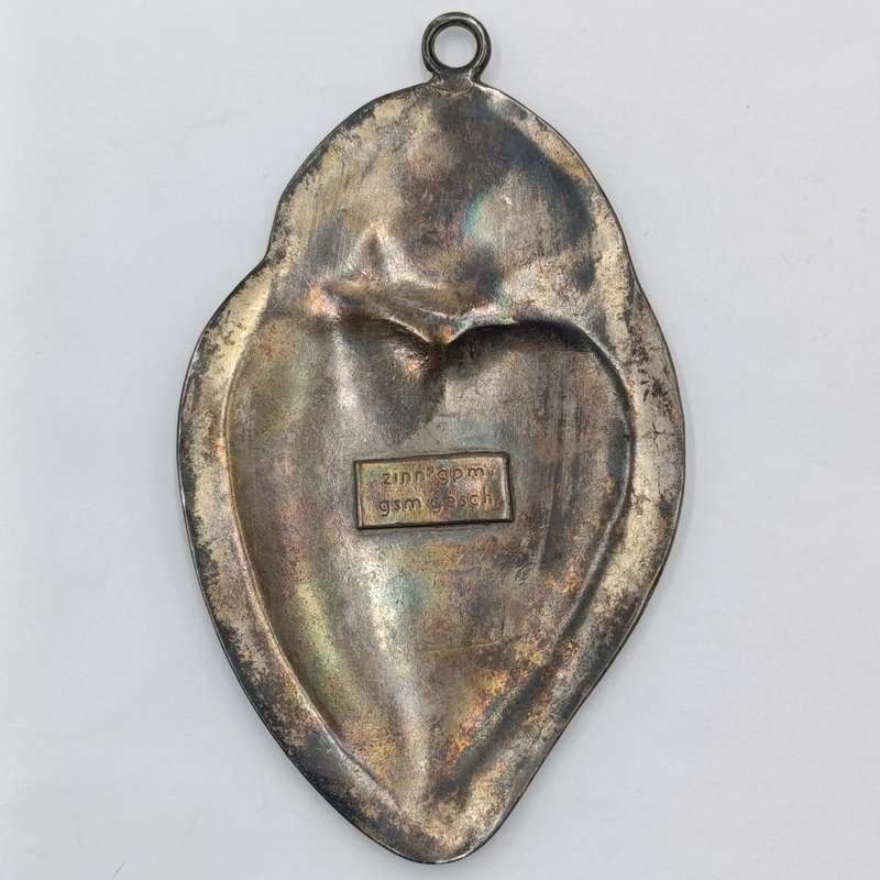 Vintage Ex-Voto sacred heart symbolic offering pendant