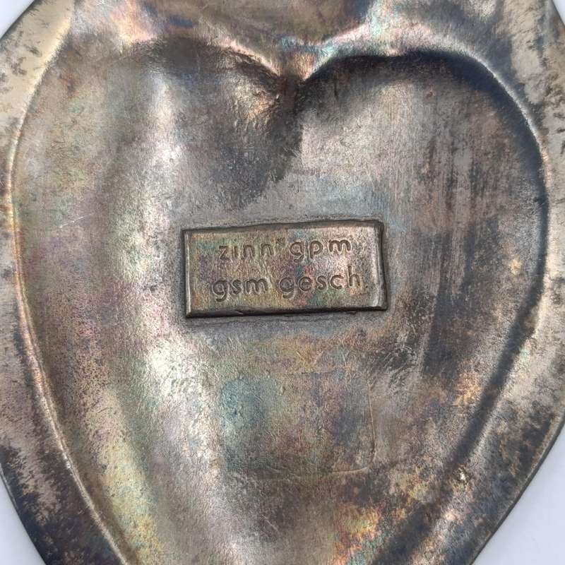 Vintage Ex-Voto sacred heart symbolic offering pendant
