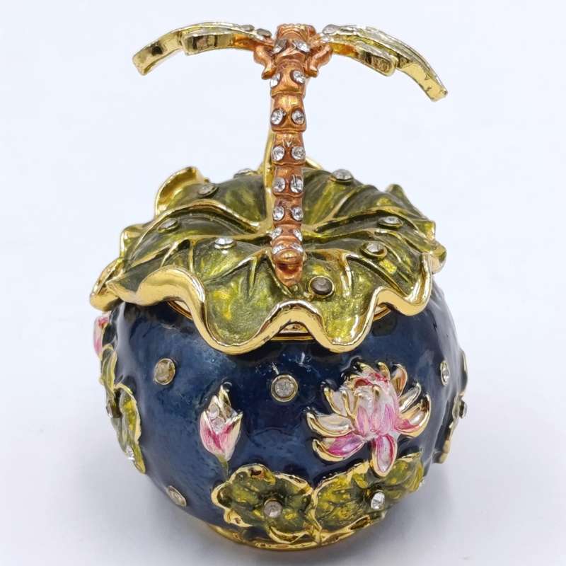Beautiful Dragonfly floral trinket box