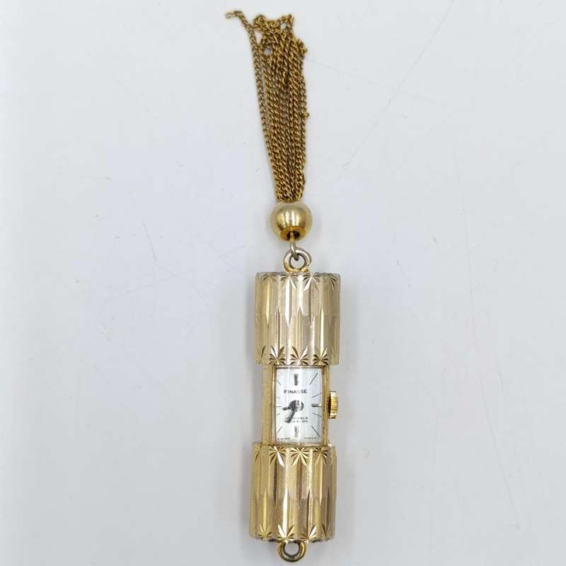 Vintage Finasse manual wind pendant watch - working - circa 1960's