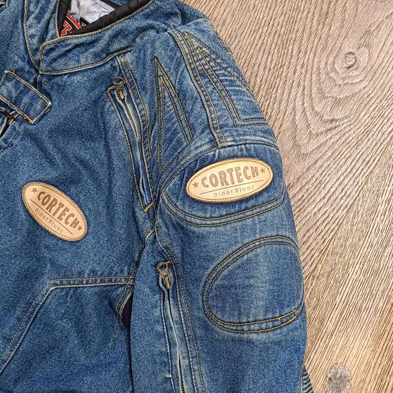 Cortech Rider Blues denim motorcycle jacket - size 42 / M