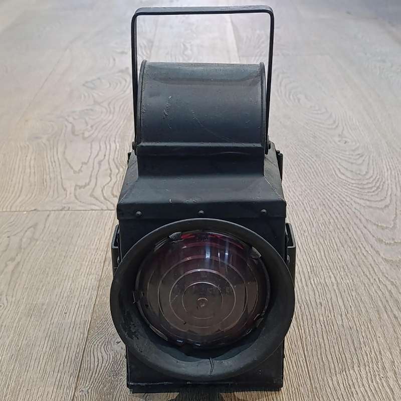 Vintage SA Railway signal lamp with original burner