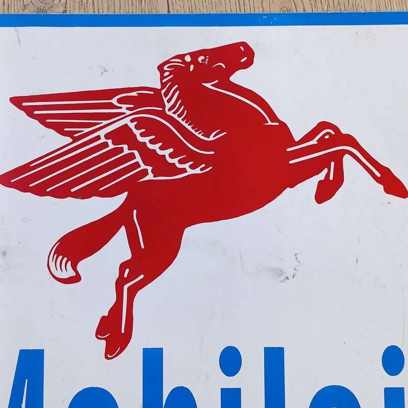 Vintage Mobil Oil metal printed sign