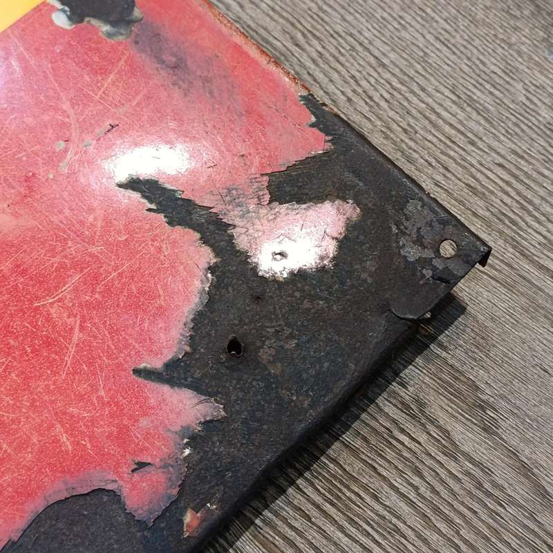 Vintage Shell X-100 Motor Oil enamel sign