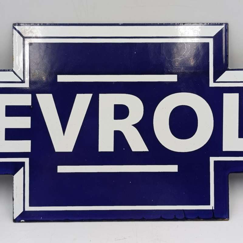Vintage Chevrolet enamel sign