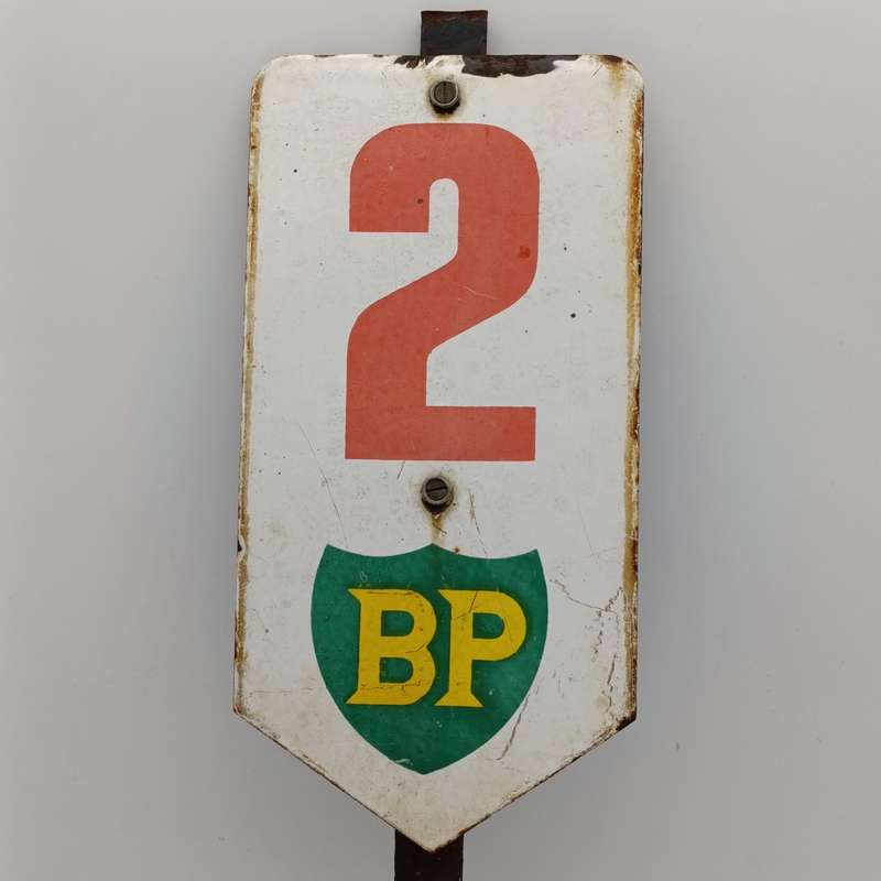 Vintage BP hole 2 golf tee enamel sign