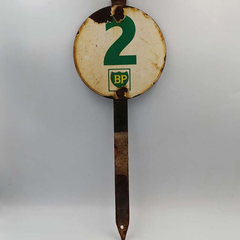 Vintage BP Hole 2 golf tee enamel sign