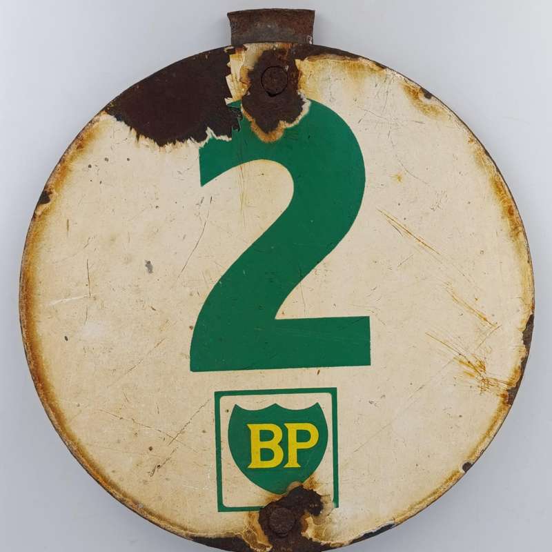 Vintage BP Hole 2 golf tee enamel sign