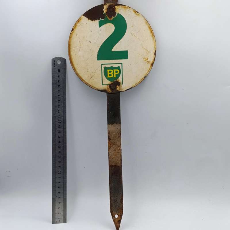 Vintage BP Hole 2 golf tee enamel sign