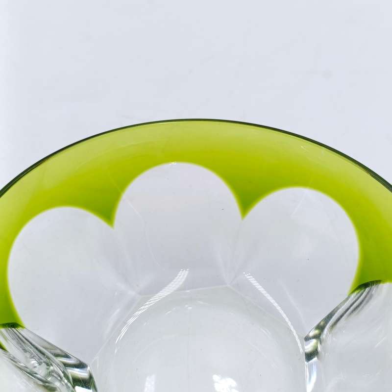 Set of 6 vintage Val St Lambert crystal pudding bowls