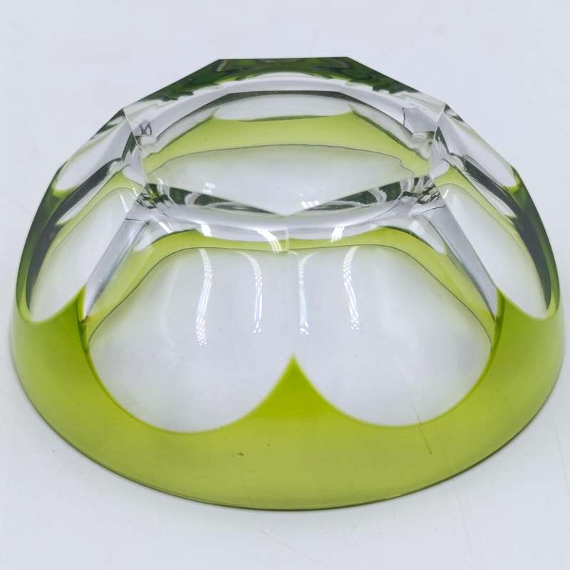 Set of 6 vintage Val St Lambert crystal pudding bowls