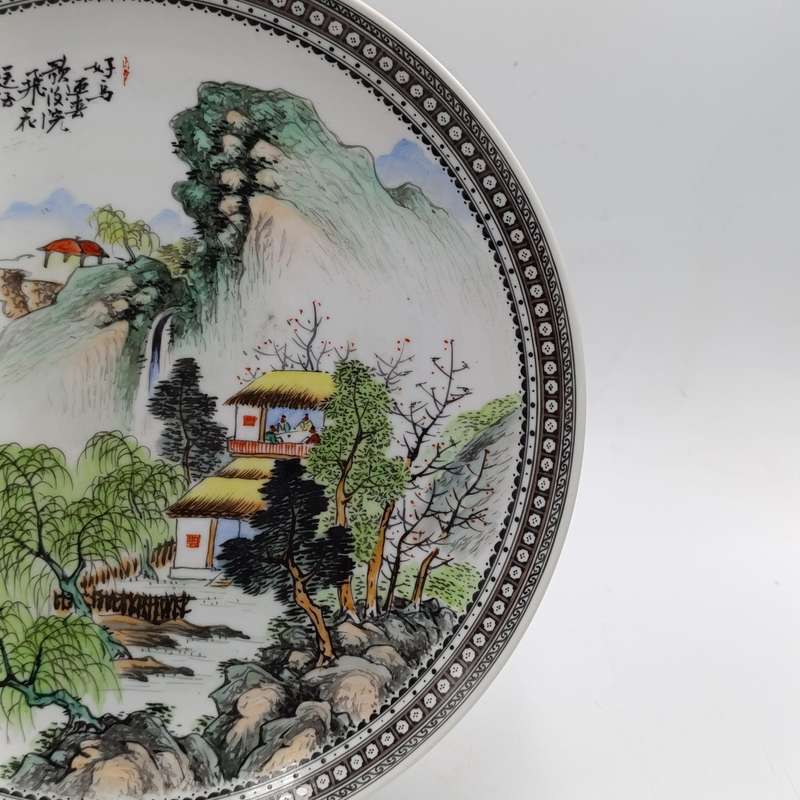 Vintage Chinese handpainted porcelain plate - 25cm