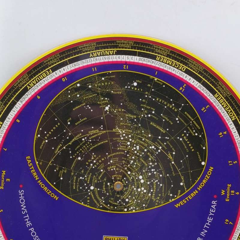 Vintage Philips Planisphere map of the stars