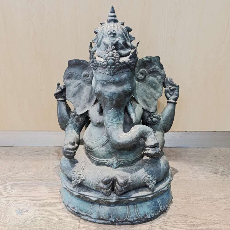 Vintage bronze Ganesh sculpture