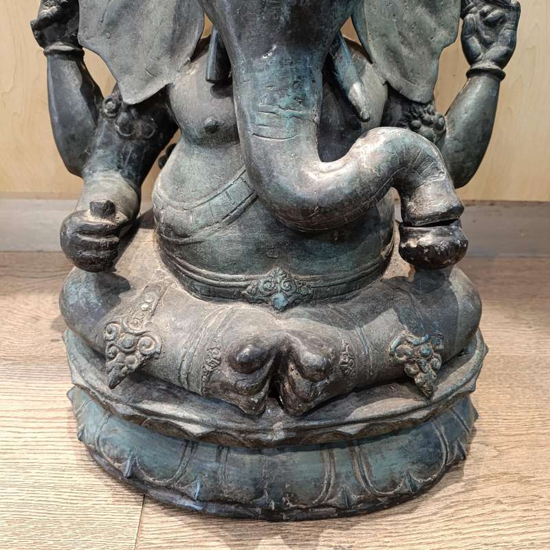 Vintage bronze Ganesh sculpture