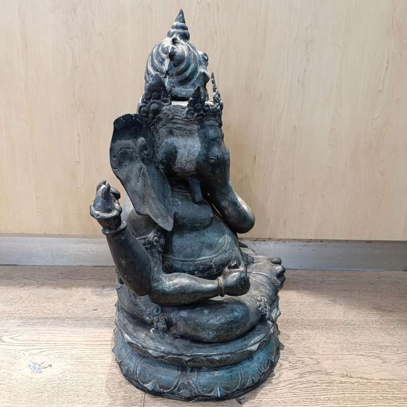Vintage bronze Ganesh sculpture