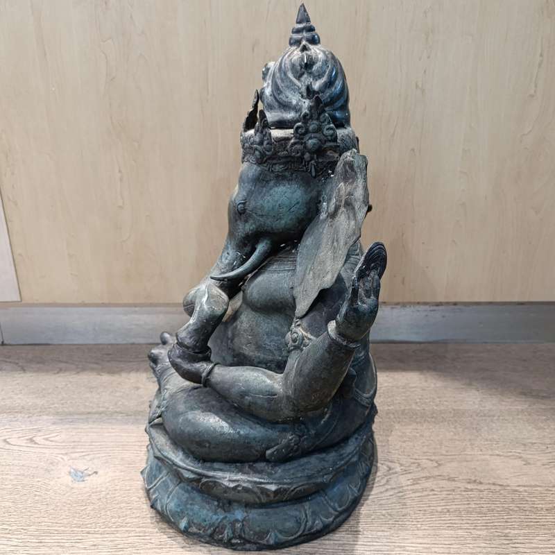 Vintage bronze Ganesh sculpture