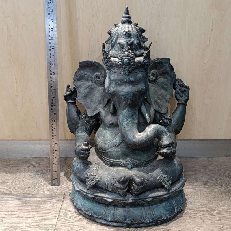 Vintage bronze Ganesh sculpture