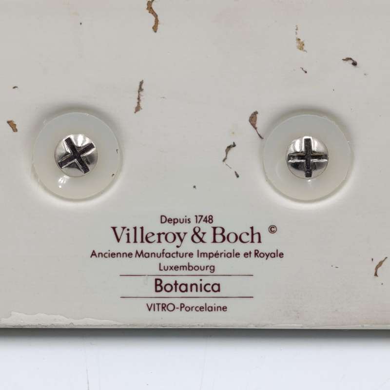 Vintage Villeroy and Boch Botanica key holder hooks on porcelain
