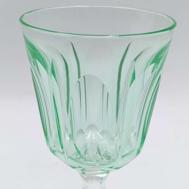 Arte Nouveau Uranium glass Lemon green glass
