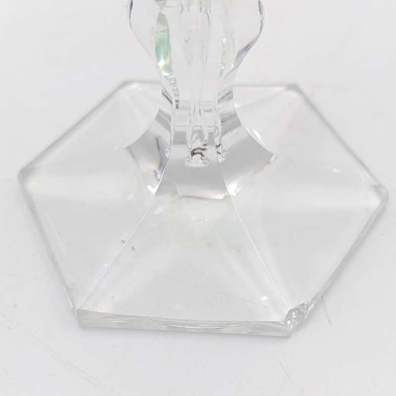 Arte Nouveau Uranium glass Lemon green glass - footpiece chipped