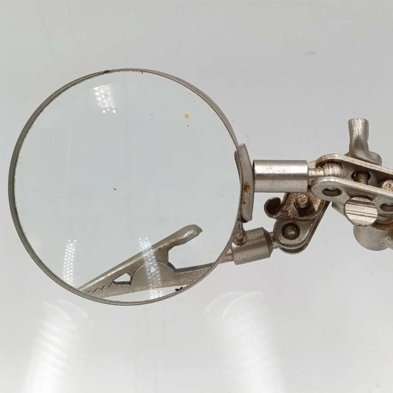 Vintage hobby clamps with magnifying glass