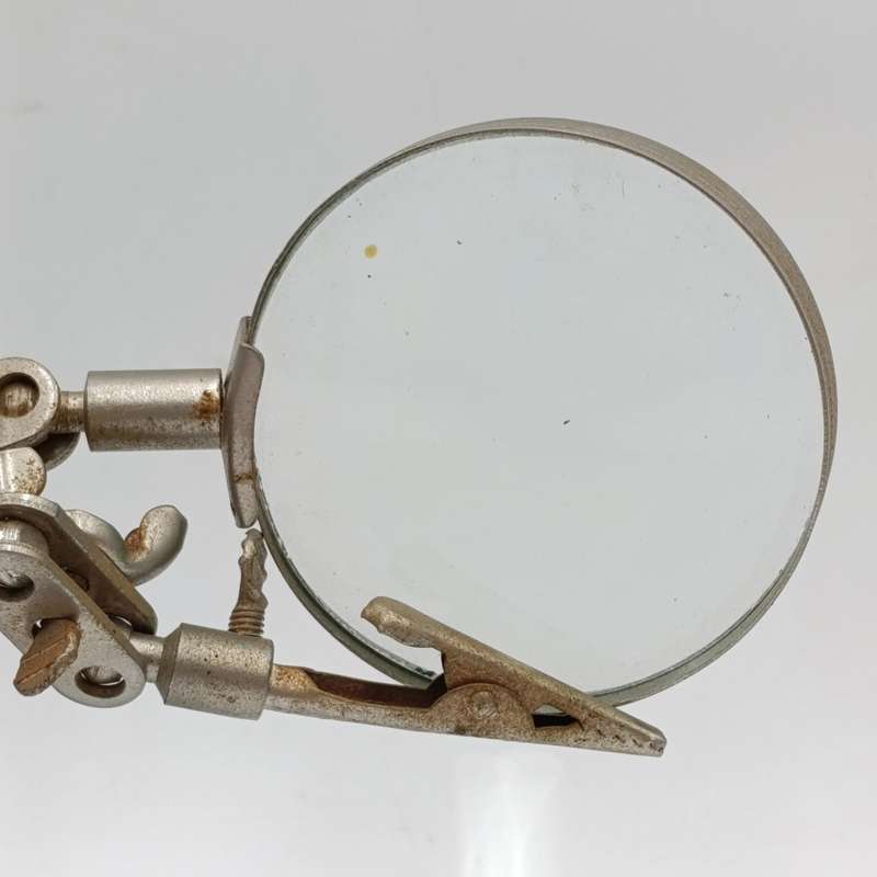 Vintage hobby clamps with magnifying glass