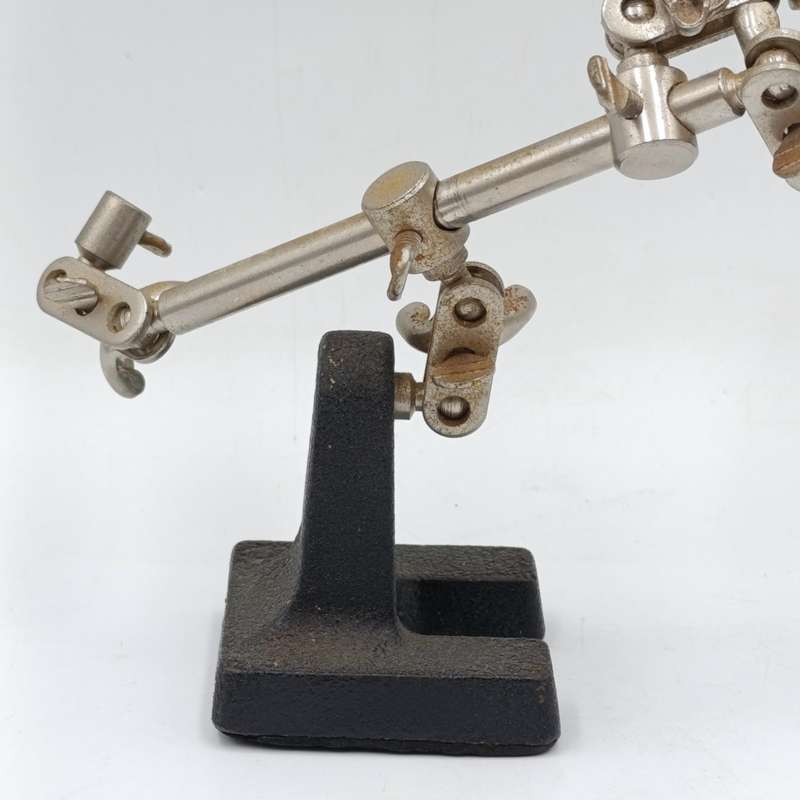 Vintage hobby clamps with magnifying glass