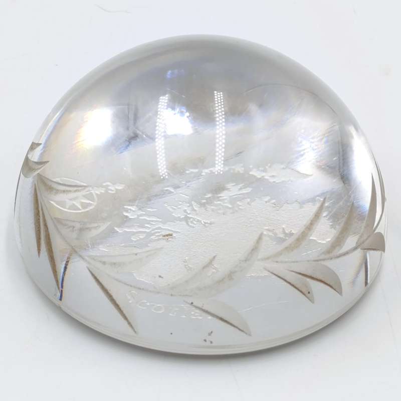 Vintage Scotland glass paperweight