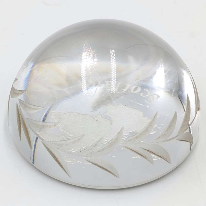 Vintage Scotland glass paperweight