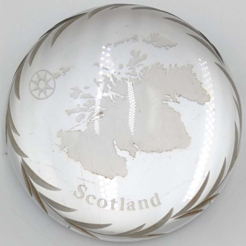 Vintage Scotland glass paperweight