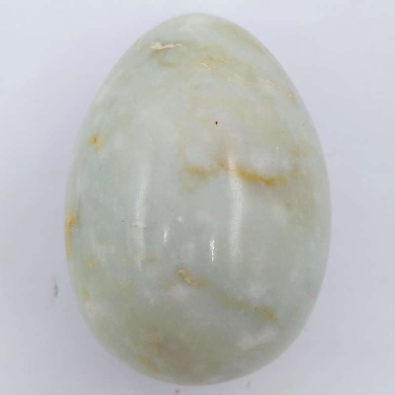 Beautiful light green marble polished egg