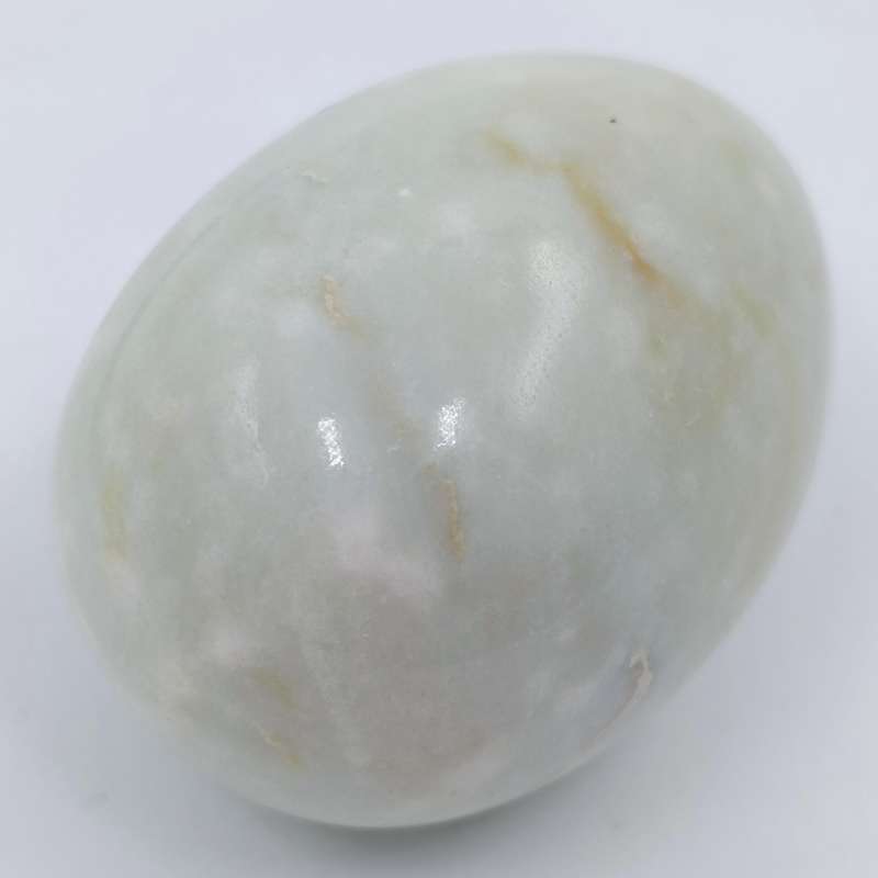 Beautiful light green marble polished egg
