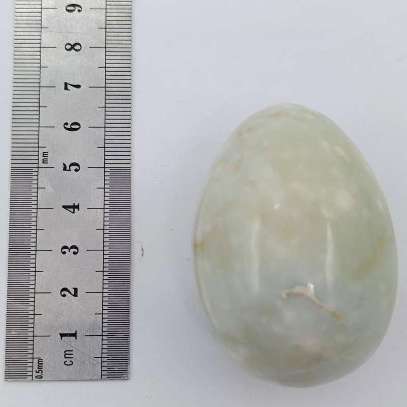 Beautiful light green marble polished egg