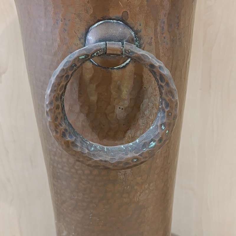 Vintage large copper vase with handles