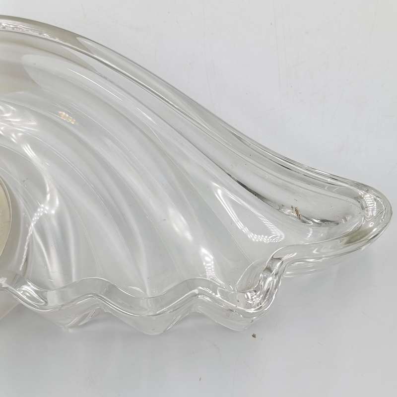 Vintage Art Deco style Walther crystal glass mantel clock - not running